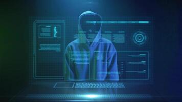 masked hacker goes crazy and fools around video
