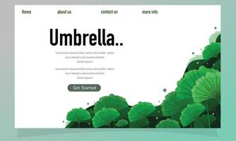 Landing Page with Organic Leaf Background vector