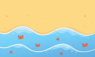 Minimal Summer Beach Scene with Copy Space vector