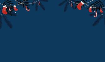 Christmas Party Border with Characters vector