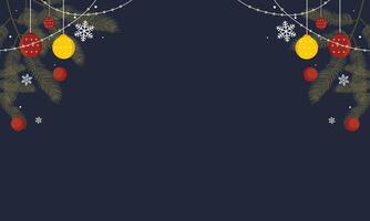 Pine Garland on Dark Background vector