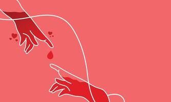 Red Background with Blood Drop Illustration vector