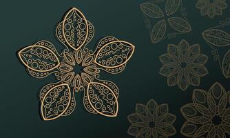 Golden Islamic Moon and Lanterns for Ramadan vector
