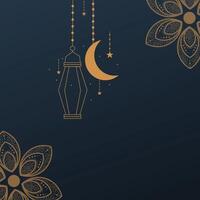 Ramadan Kareem Elegant Background with Stars and Moon vector