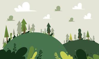 Forest Landscape Showing Clean Environment and Trees vector
