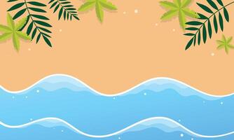 Tropical Summer Background with Palm Leaves vector