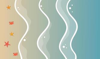 Repeating Wavy Sand and Water Shoreline Seamless Pattern vector