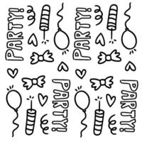 Repeated Birthday Icons with Lollipops and Text vector