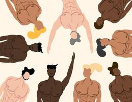 Modern Diversity Man Design for Campaigns vector