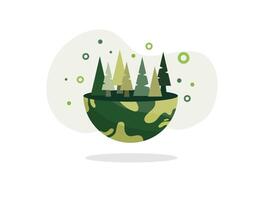 Sustainable Forests and Green Planet for Generations vector