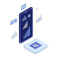 Digital Workspace in Isometric View for Professionals vector