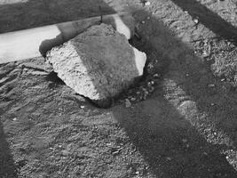 Rugged Stone on Earth A Unique Black and White Artistic Perspective Worth Exploring Further photo