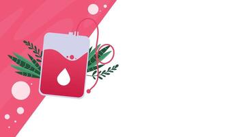 Blood Donor Day Medical Banner Background vector