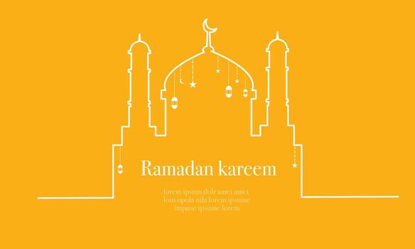 Ramadan Background with Spiritual Vibes and Lanterns vector