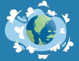 Nature Conservation Art for Earth Day Awareness vector