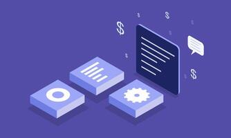 Isometric Devices for Business Marketing Graphics vector