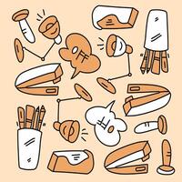 Assorted Hand-Drawn Tools For Crafting And Design vector