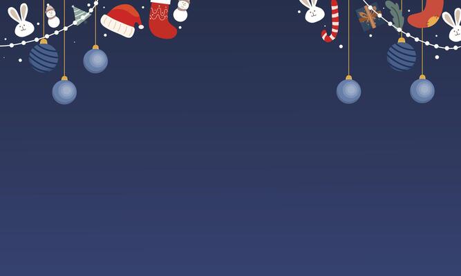 Christmas Garland with Hanging Ornaments