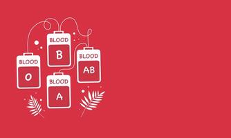 World Blood Donor Day Red Background Design vector