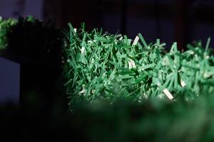 The Texture of Artificial Grass Displayed in Soft Natural Lighting for Enhanced Visual Appeal photo