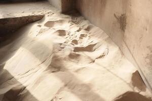 The Enigmatic Desert Sand and Shadows Within a Vast Abandoned Setting Await Discovery photo