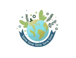 Repeating the Message to Save the Blue Planet vector