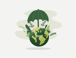 Save the Planet Together Through Global Green Action vector