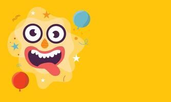 Funny Monster Face for April Fools Day vector