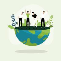 Eco Friendly Save Earth Design for Awareness Day vector