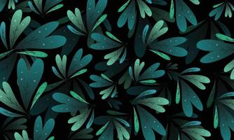 Stylized Leaf Pattern with Blue Green Nature Theme vector