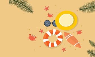 Swimming Pool Tiles With Palm Frame and Water Reflection vector