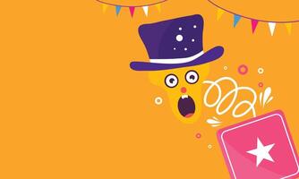 April Fools Day Banner with Funny Expression vector