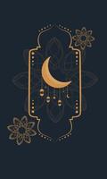 Luxury Ramadan Night Background with Moonlight Glow vector