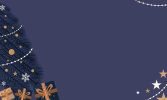 Christmas Tree Ornament Background with Text Space vector