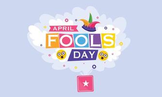 April Fools Day Art with Playful Elements vector
