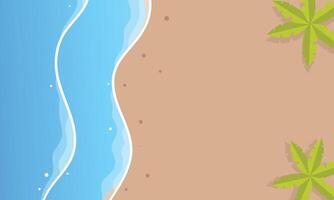 Shoreline With Waves And Footprints In Soft Sand vector
