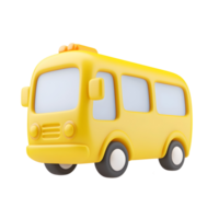 3d realistic bus render illustration png