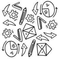 Creative Startup Tools and Business Icon Pack vector
