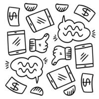 Startup Files, Notes and Cloud Technology Sketches vector