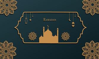 Ramadan and New Year Background in Flat Design vector