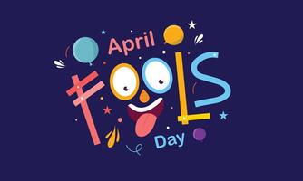 Minimalist April Fools Background with Joke Elements vector