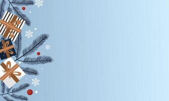 Soft Focus Christmas Ornaments Background with Space vector