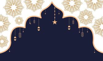 Ramadan Mubarak Background with Gold Texture vector