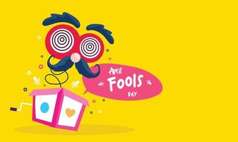 Minimal Flat Design for April Fools Day Concept vector