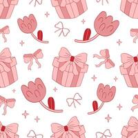 Coquette hand drawn seamless pattern vector