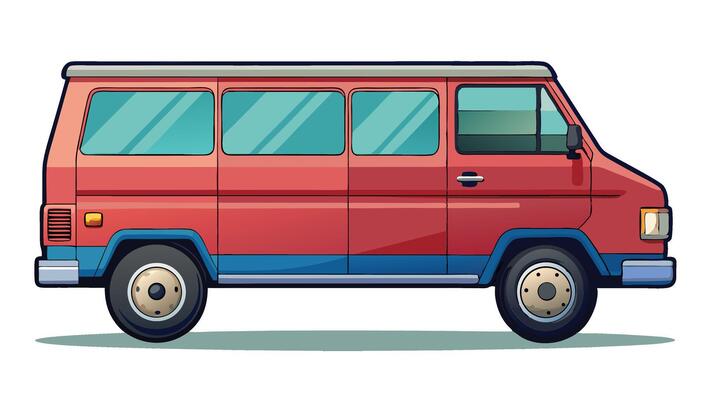 a cartoon van on a white background