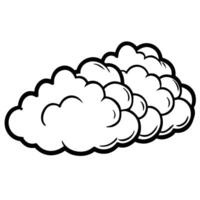 clouds coloring pages for kids vector