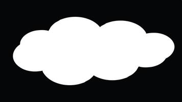 a white cloud on a black background vector