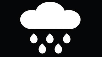 a white cloud with rain drops on it vector