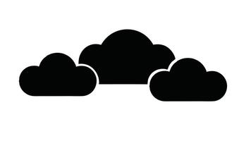 clouds icon Black clouds with white background vector